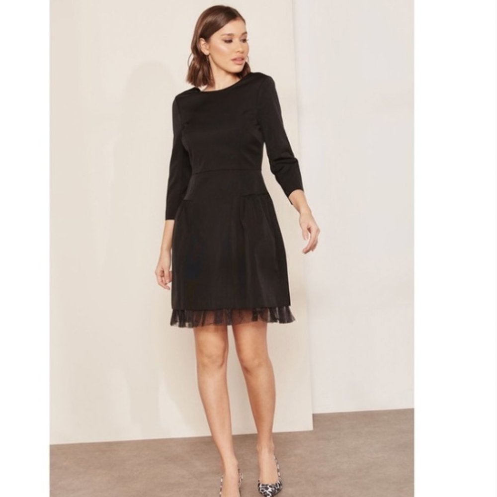 🎉 HP 🎉 NWT❣️ J. Crew Dress with Tulle Hem - Picture 3 of 6